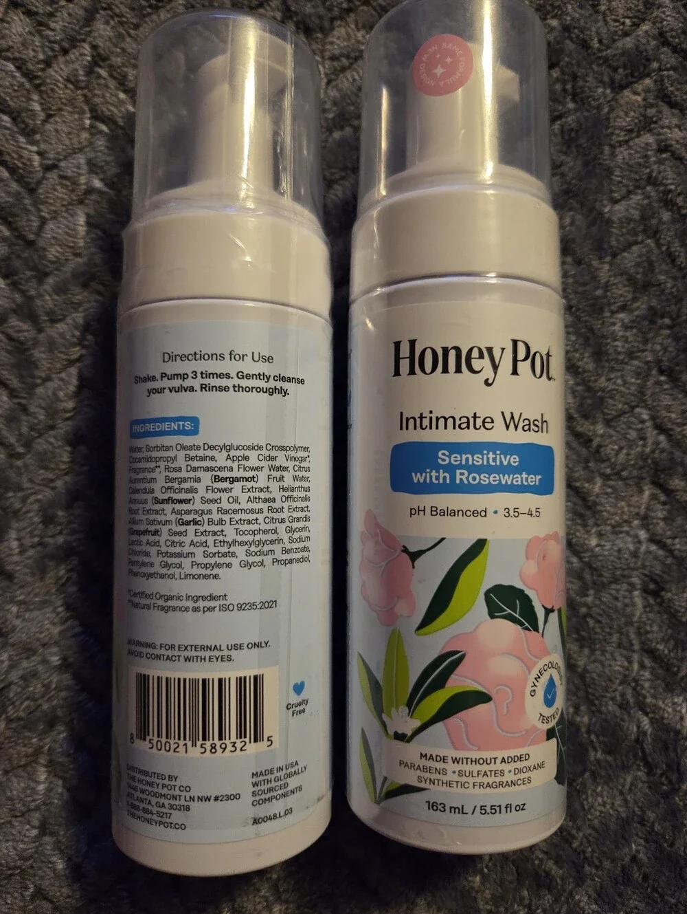 Honey Pot Intimate Wash - Sensitive with Rosewater (2 Pack)